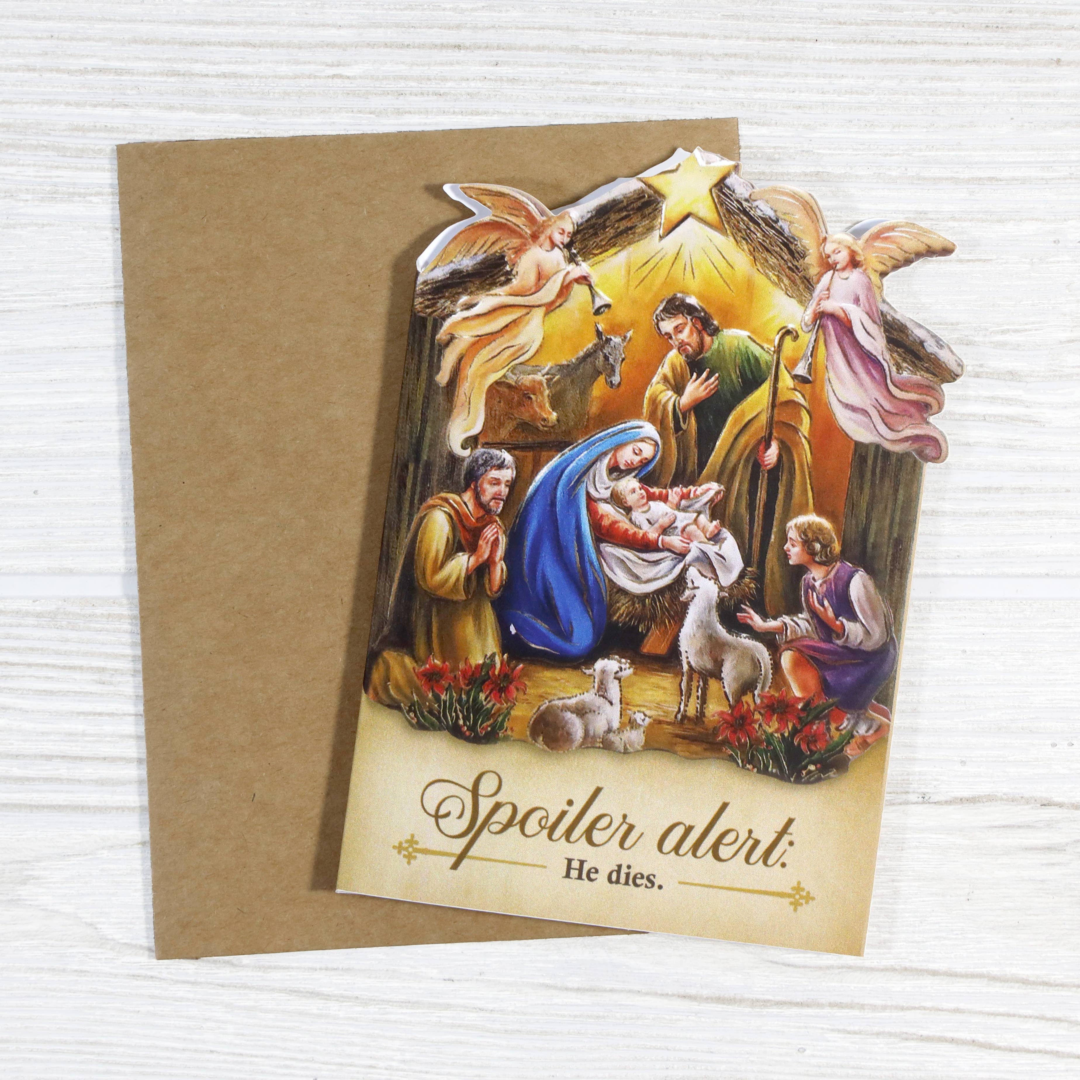 Spoiler Alert He Dies Funny Christmas Card