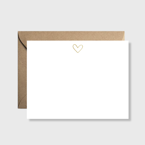 Heart Foil Pressed Cards