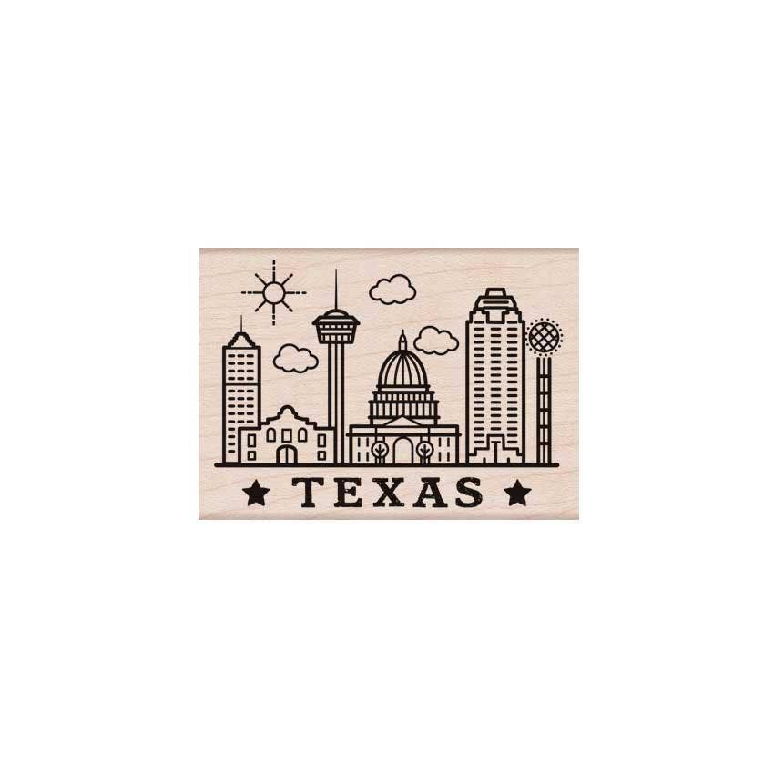 Destination Texas Handmade Rubber Stamp