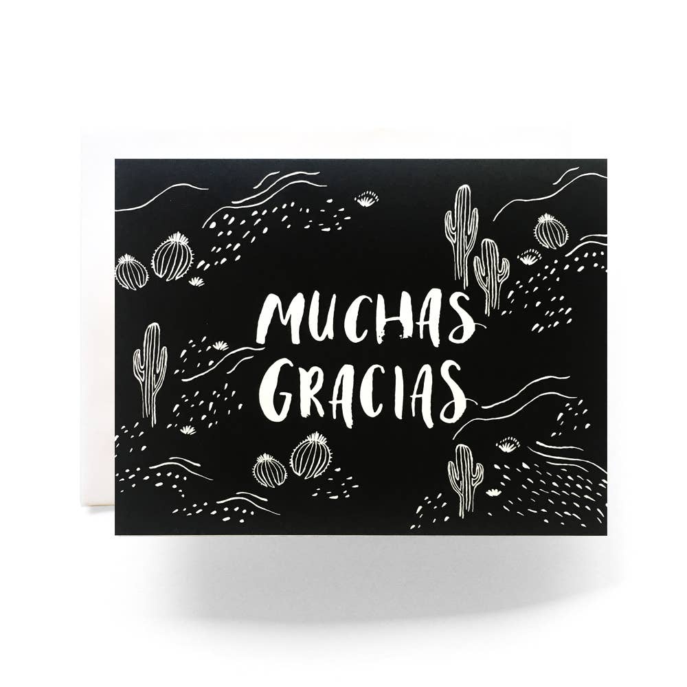 Cactus Muchas Gracias Card - Bosc Paper Supply Co.