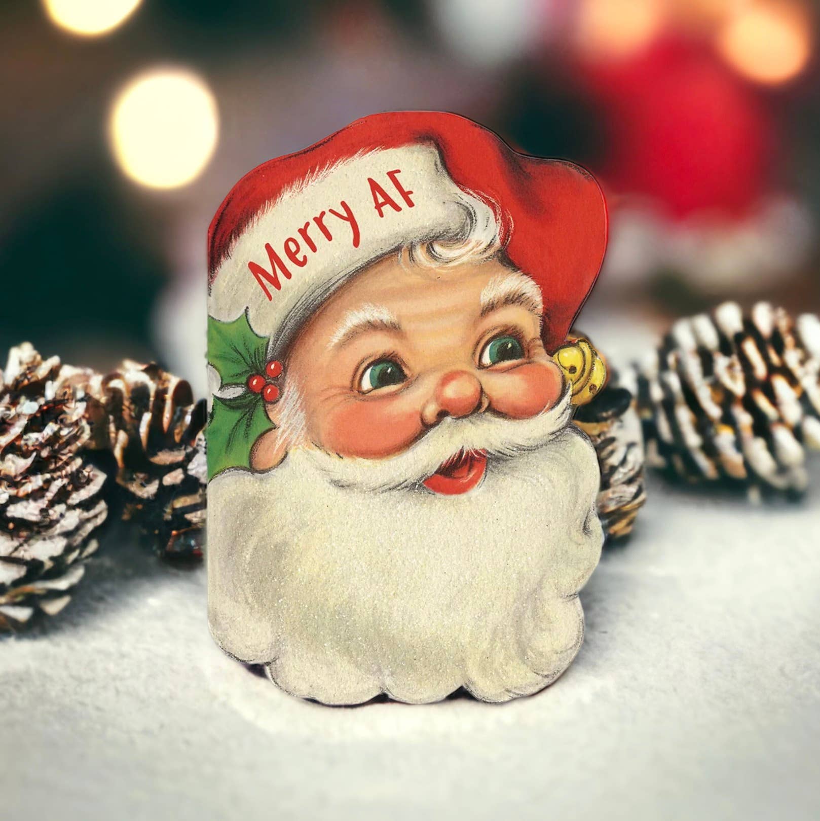 Merry AF Funny Santa Christmas Card