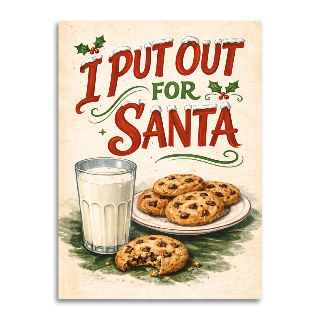 I Put Out for Santa Funny Christmas Card