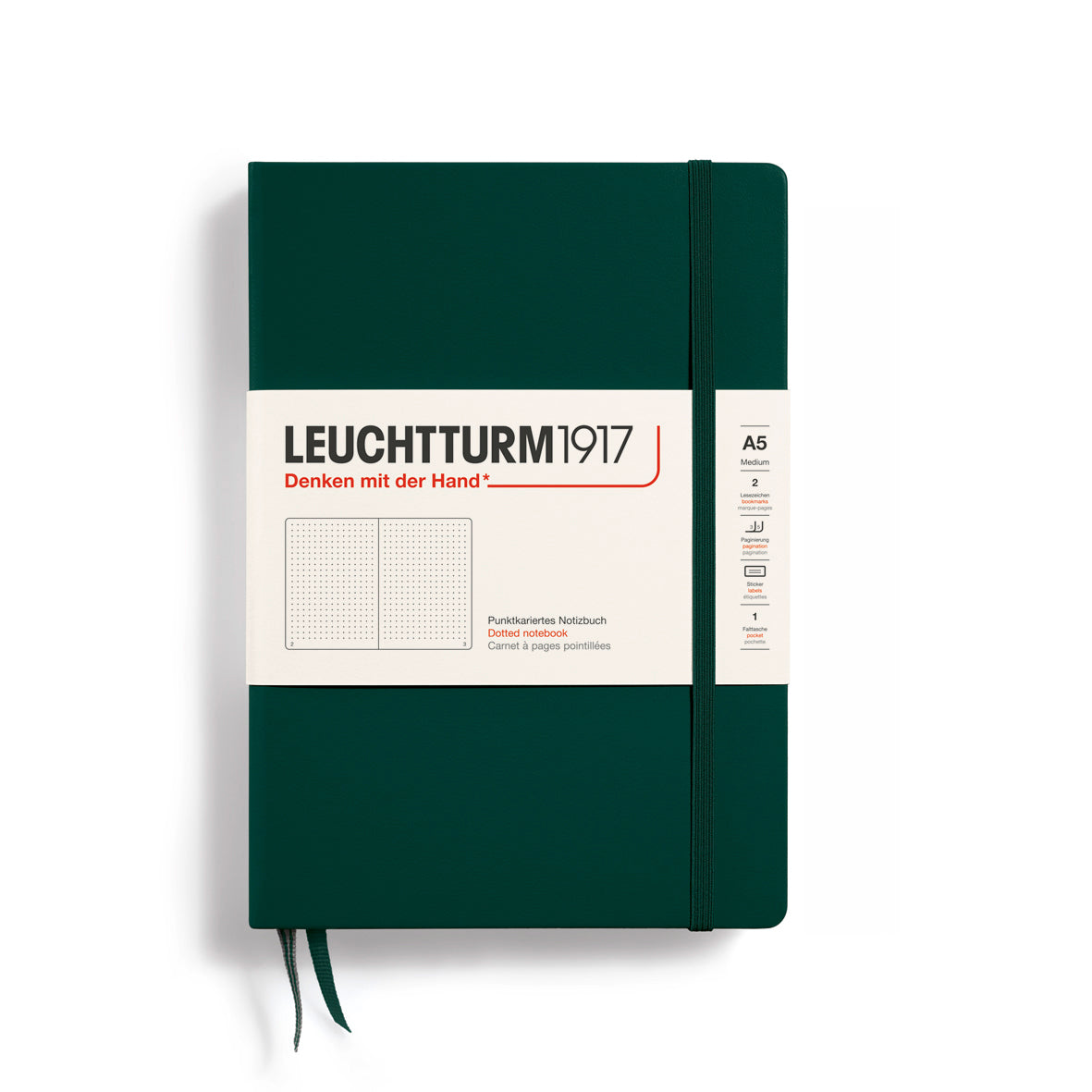 Medium (A5) Hardcover Notebook - Forest Green - Bosc Paper Supply Co.