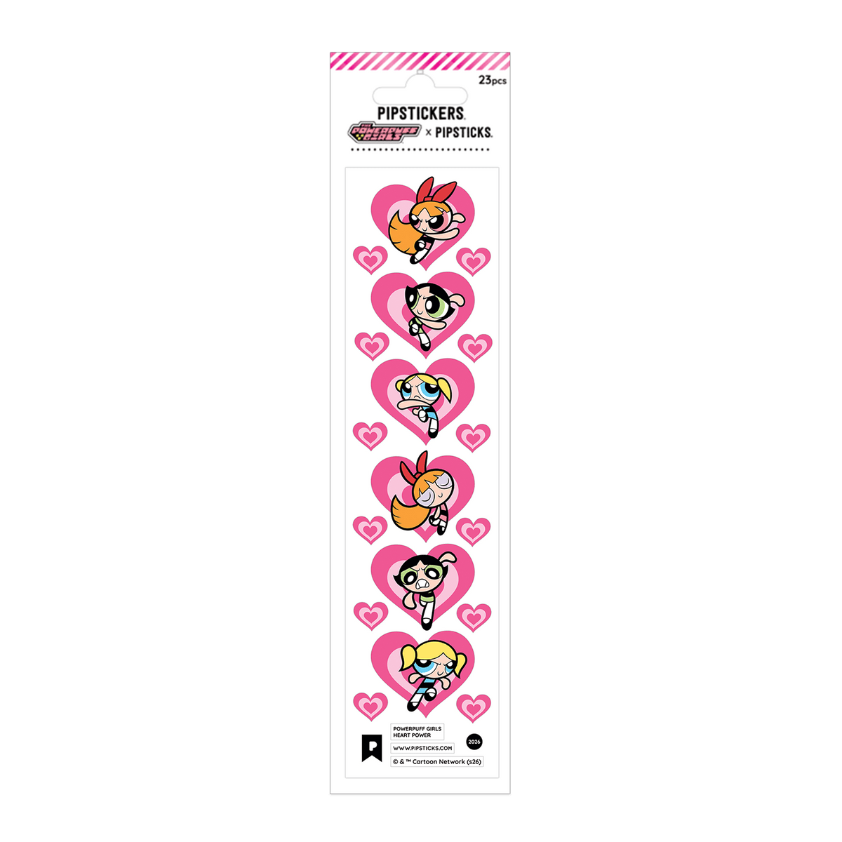 The Powerpuff Girls Heart Power Sticker Sheet