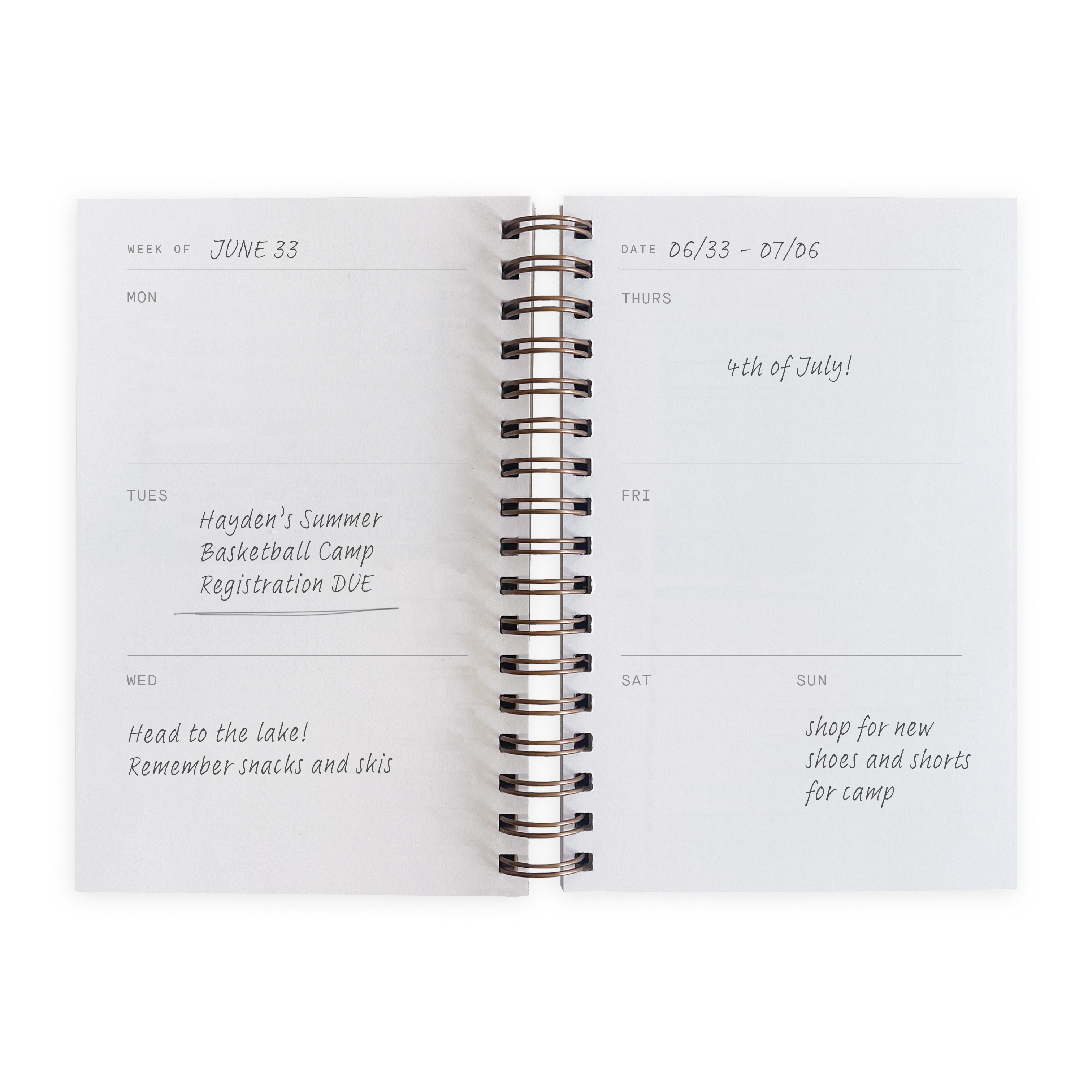 Dorian Weekly Undated Planner