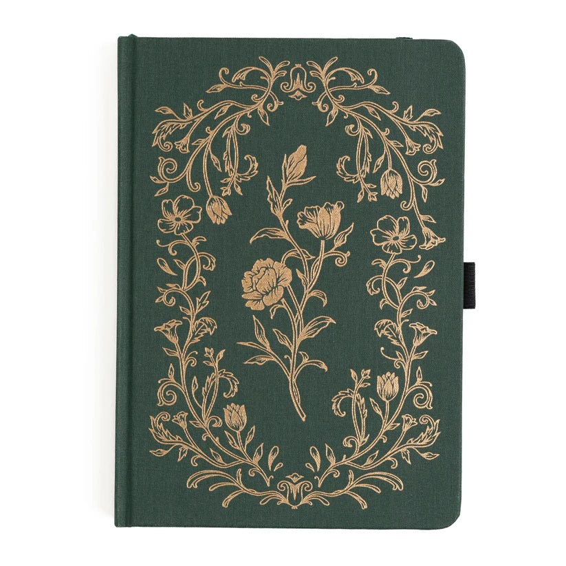 Antique Floral Dot Grid Notebook