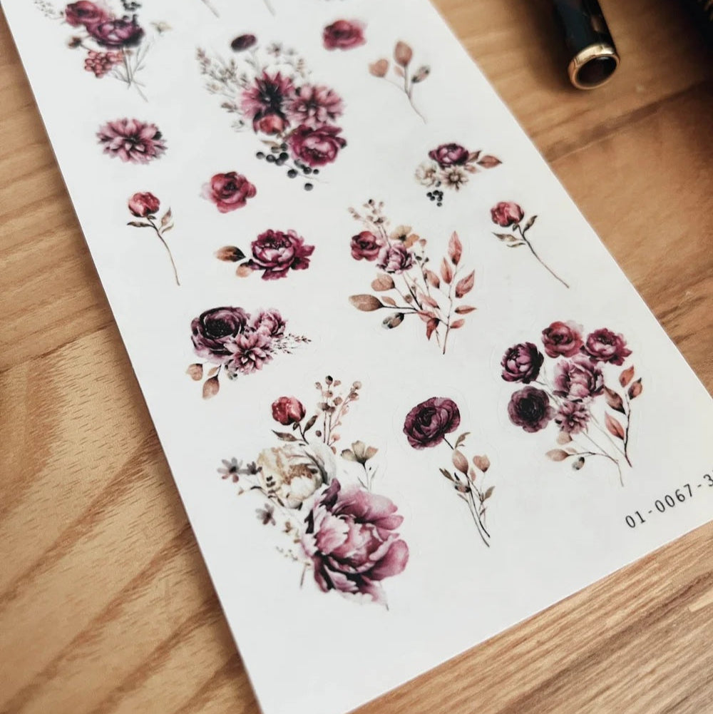 Dark & Moody Floral Stickers