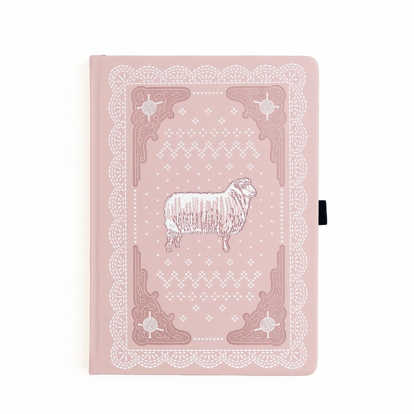 Archer & Olive Homespun A5 Dot Grid Notebook with blush pink sheep cover