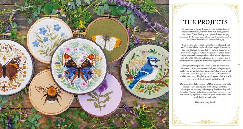 Paint with Thread: In the Garden: A Step-By-Step Guide to Embroidery