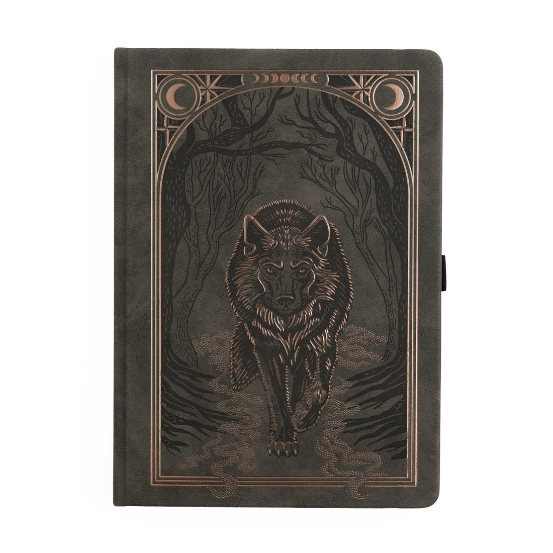 Wolf in the Night Dot Grid Notebook