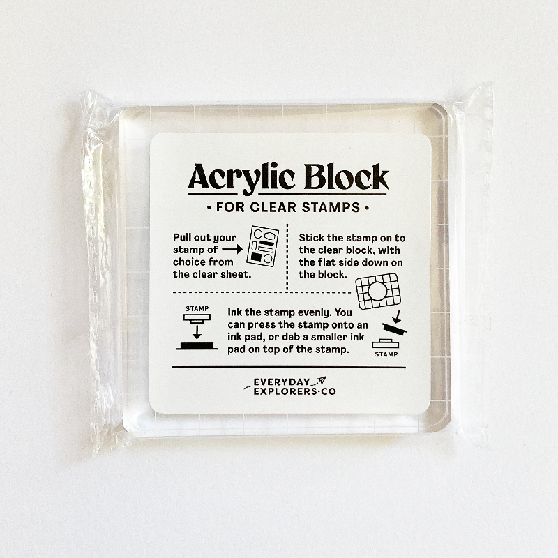 3x3 Clear Acrylic Block - Bosc Paper Supply Co.