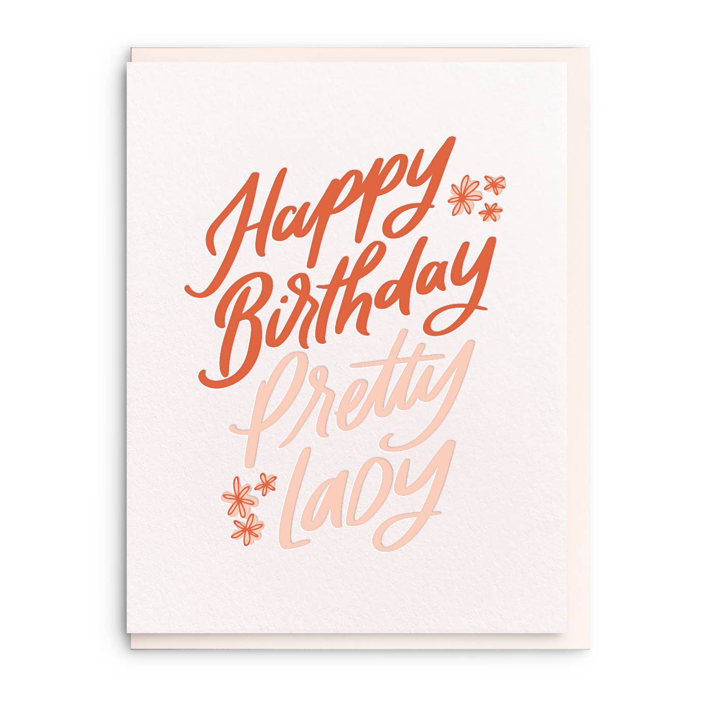 Pretty Lady Letterpress Birthday Greeting Card