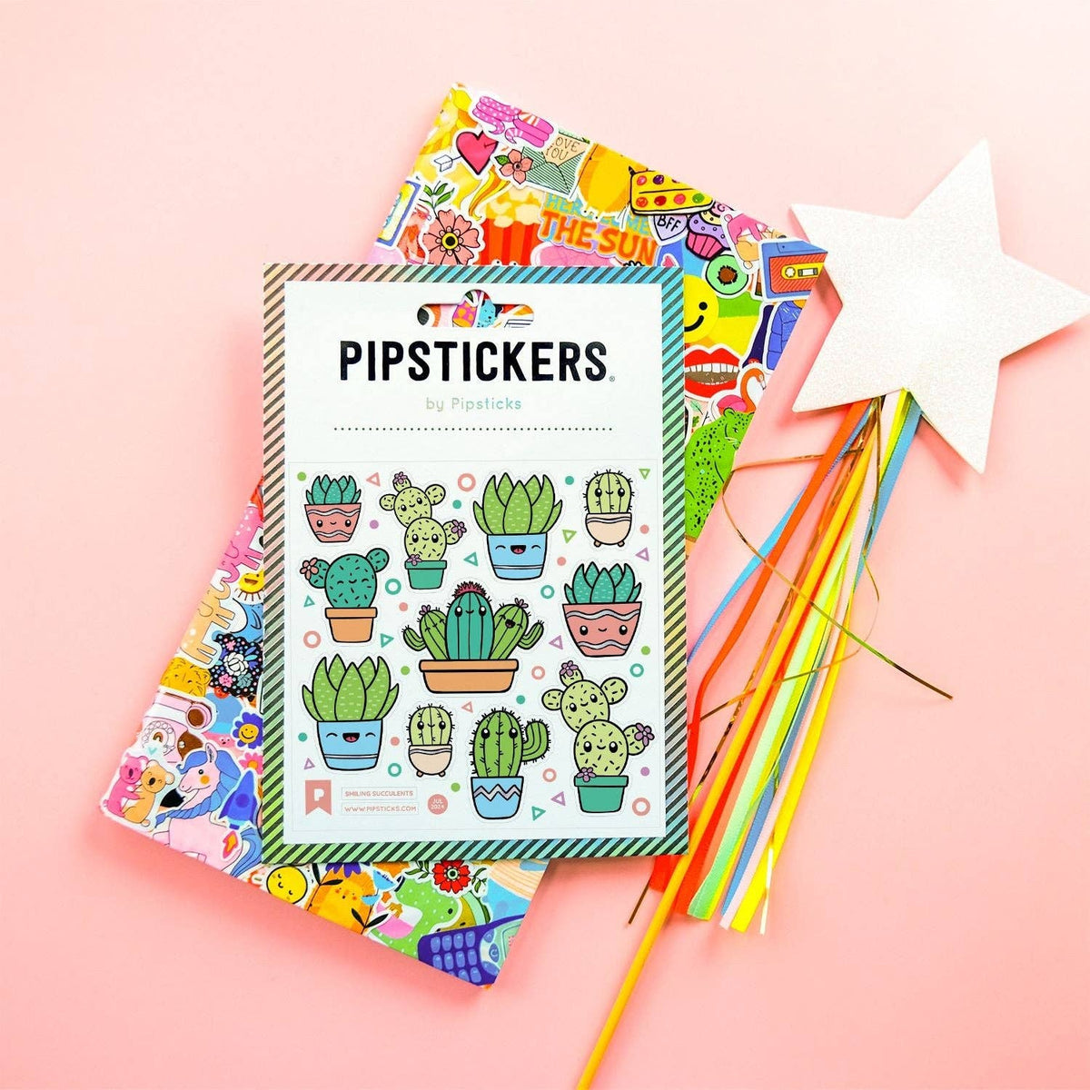 Smiling Succulents Holographic Sticker Sheet