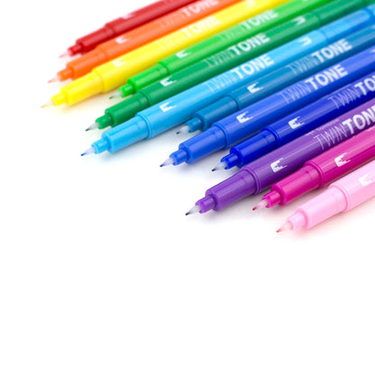 TwinTone Marker Set: Rainbow - 12-Pack - Bosc Paper Supply Co.