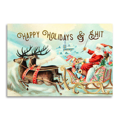 Happy Holidays & Shit Funny Christmas Card