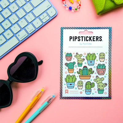 Smiling Succulents Holographic Sticker Sheet