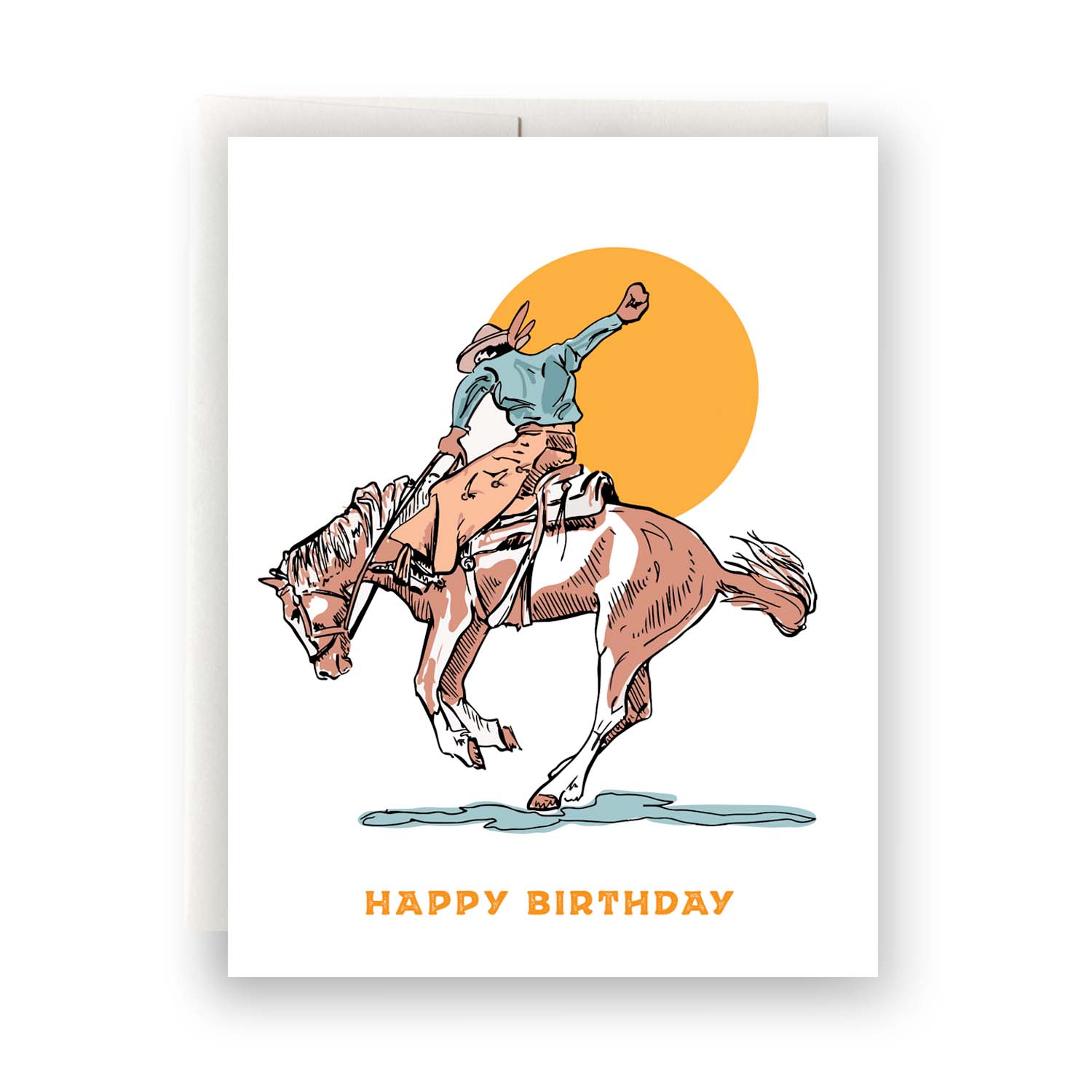 Cowboy Birthday Card - Bosc Paper Supply Co.