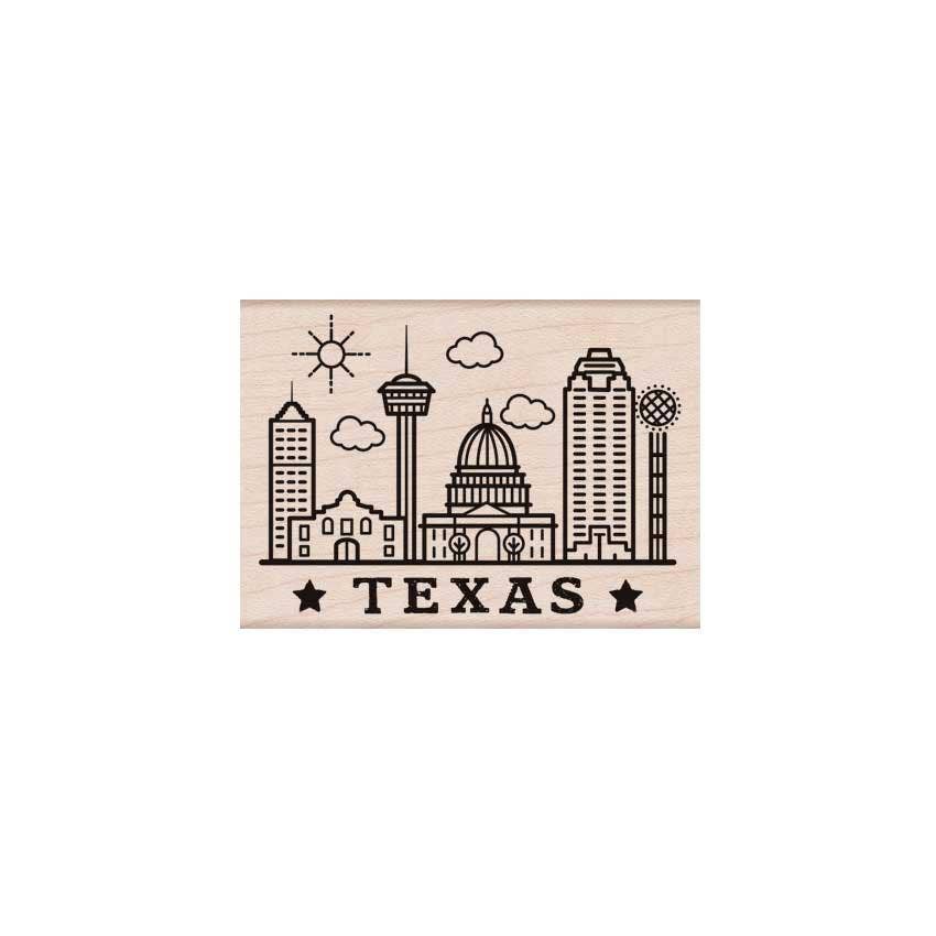 Destination Texas Handmade Rubber Stamp - Bosc Paper Supply Co.