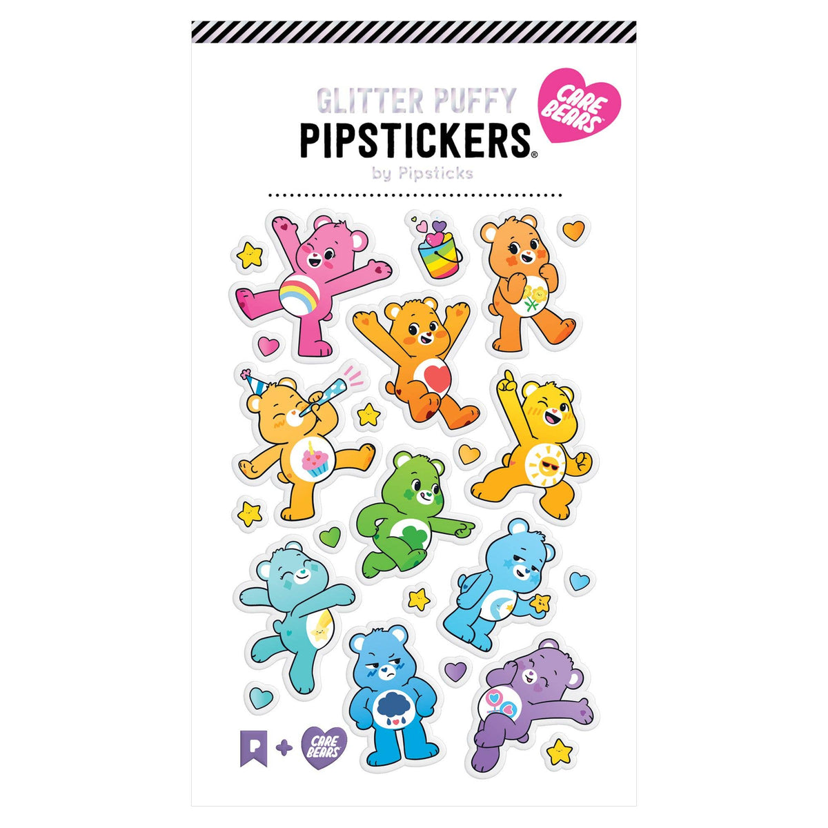 Care Bears Rainbow Friends Glitter Puffy Sticker Sheet