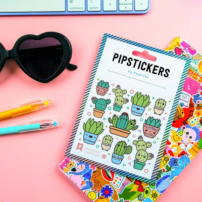 Smiling Succulents Holographic Sticker Sheet