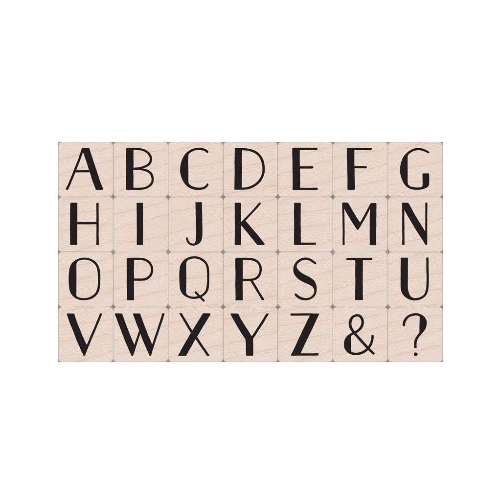 Golden Age Large Letter Rubber Stamp Set - Bosc Paper Supply Co.