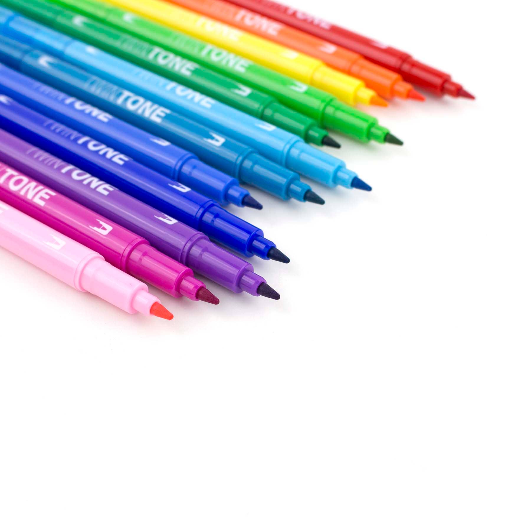 TwinTone Marker Set: Rainbow - 12-Pack - Bosc Paper Supply Co.