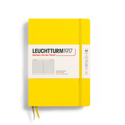 Medium (A5) Hardcover Notebook - Lemon - Bosc Paper Supply Co.