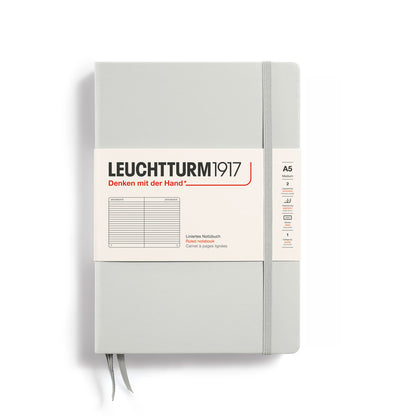 Medium (A5) Hardcover Notebook - Light Grey - Bosc Paper Supply Co.