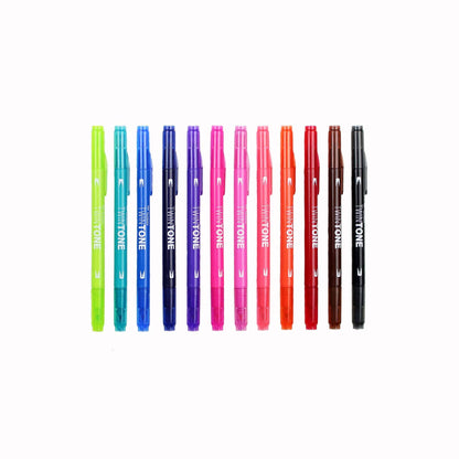 TwinTone Marker Set: Bright - 12-Pack - Bosc Paper Supply Co.