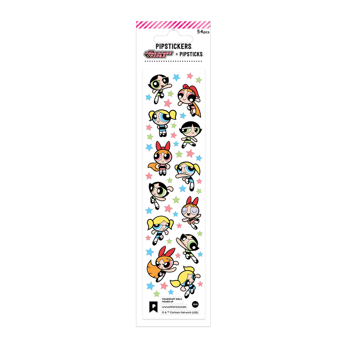 The Powerpuff Girls Power Up Sticker Sheet