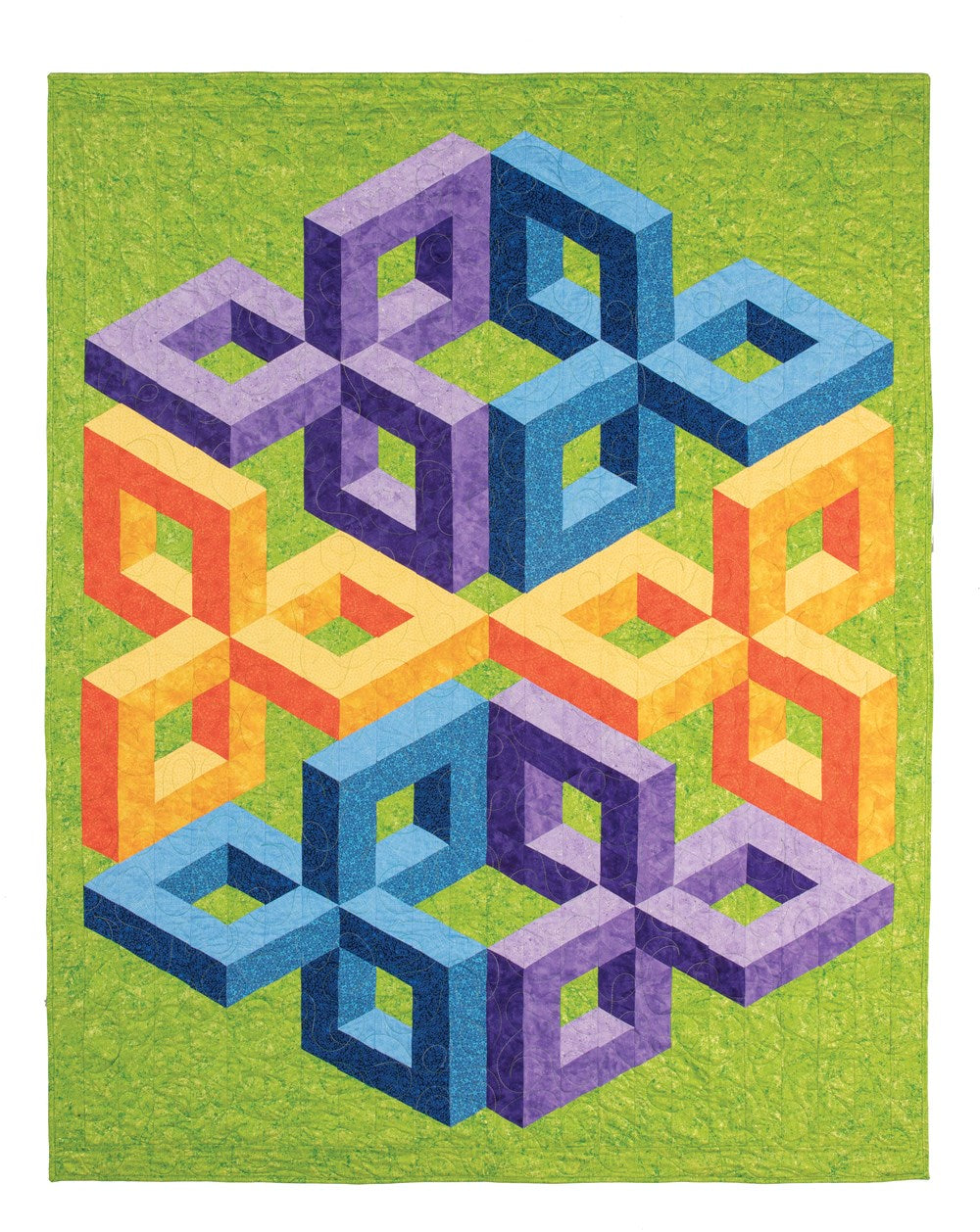 3-D Illusion Quilts Simplified: Sensational Designs Using Color, Value & Geometric Shapes; 12 Projects