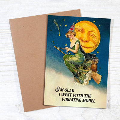 I’m Glad I Went With the Vibrating Model Halloween Card