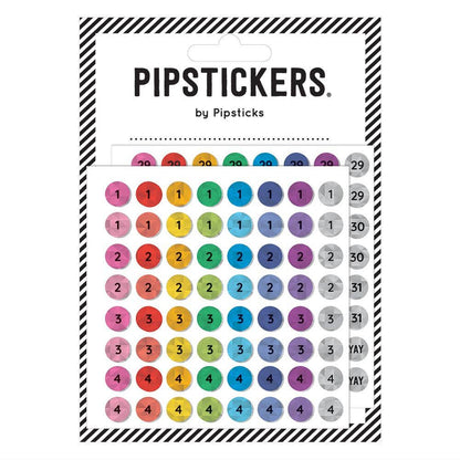 Rainbow Numbers (8ct) Stickers - Bosc Paper Supply Co.