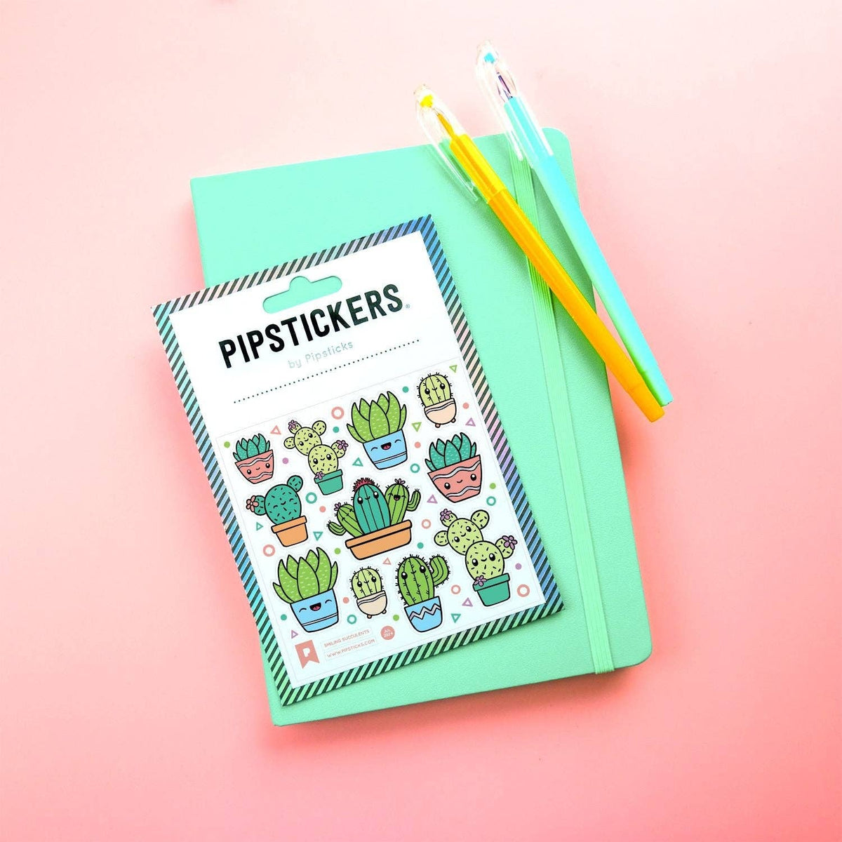 Smiling Succulents Holographic Sticker Sheet
