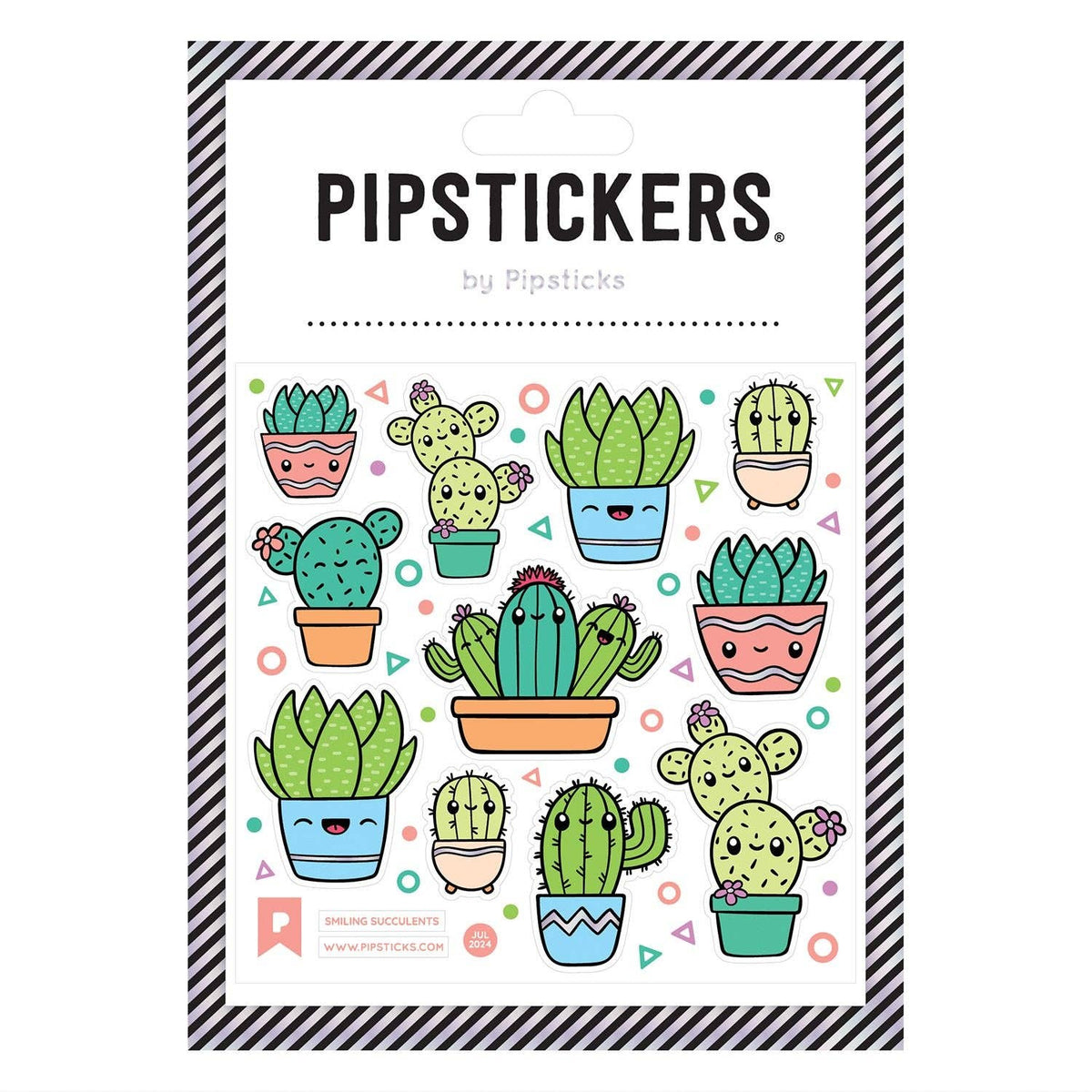 Smiling Succulents Holographic Sticker Sheet