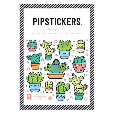 Smiling Succulents Holographic Sticker Sheet