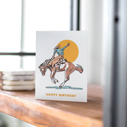 Cowboy Birthday Card - Bosc Paper Supply Co.