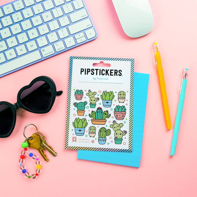 Smiling Succulents Holographic Sticker Sheet
