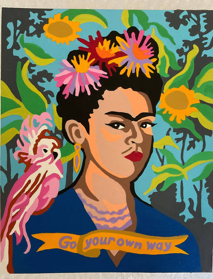 Ode to Frida Kahlo Paint by Number Kit - Bosc Paper Supply Co.