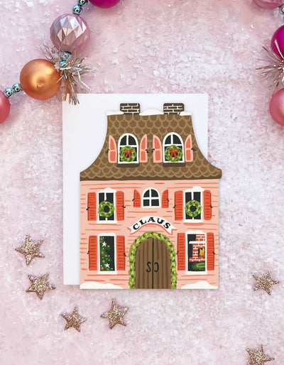 Santa’s House Christmas Card