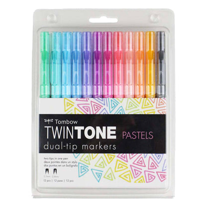 TwinTone Marker Set: Pastel - 12-Pack - Bosc Paper Supply Co.