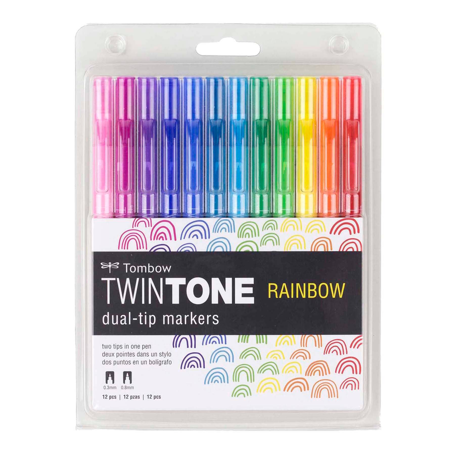 TwinTone Marker Set: Rainbow - 12-Pack - Bosc Paper Supply Co.