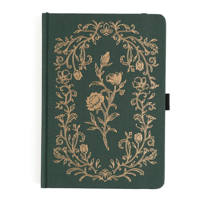Antique Floral Dot Grid Notebook