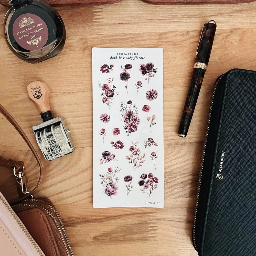Dark & Moody Floral Stickers
