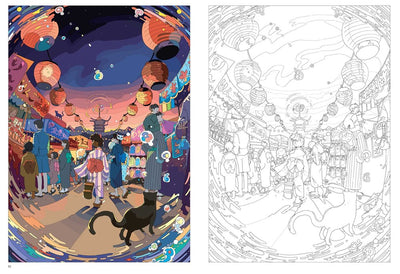 Dreams of Manga : A Magical Coloring Book
