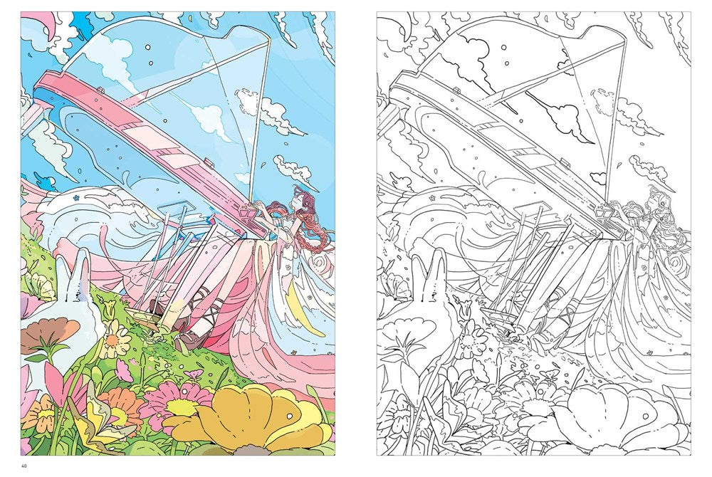 Dreams of Manga : A Magical Coloring Book