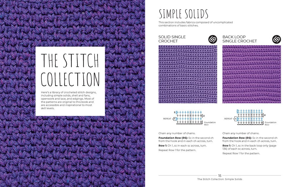 Essential Crochet Starter Stitches: Portable Stitch Companion: Solids, Shells & Fans, Openwork & Lace, and Simple Edgings