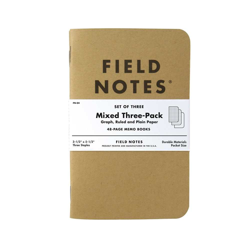 Original Kraft - Mixed Paper Notebooks (3-Pack)