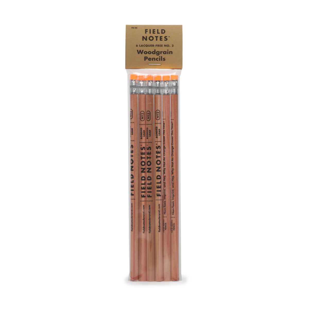 Field Notes No. 2 Woodgrain Pencil 6-Pack