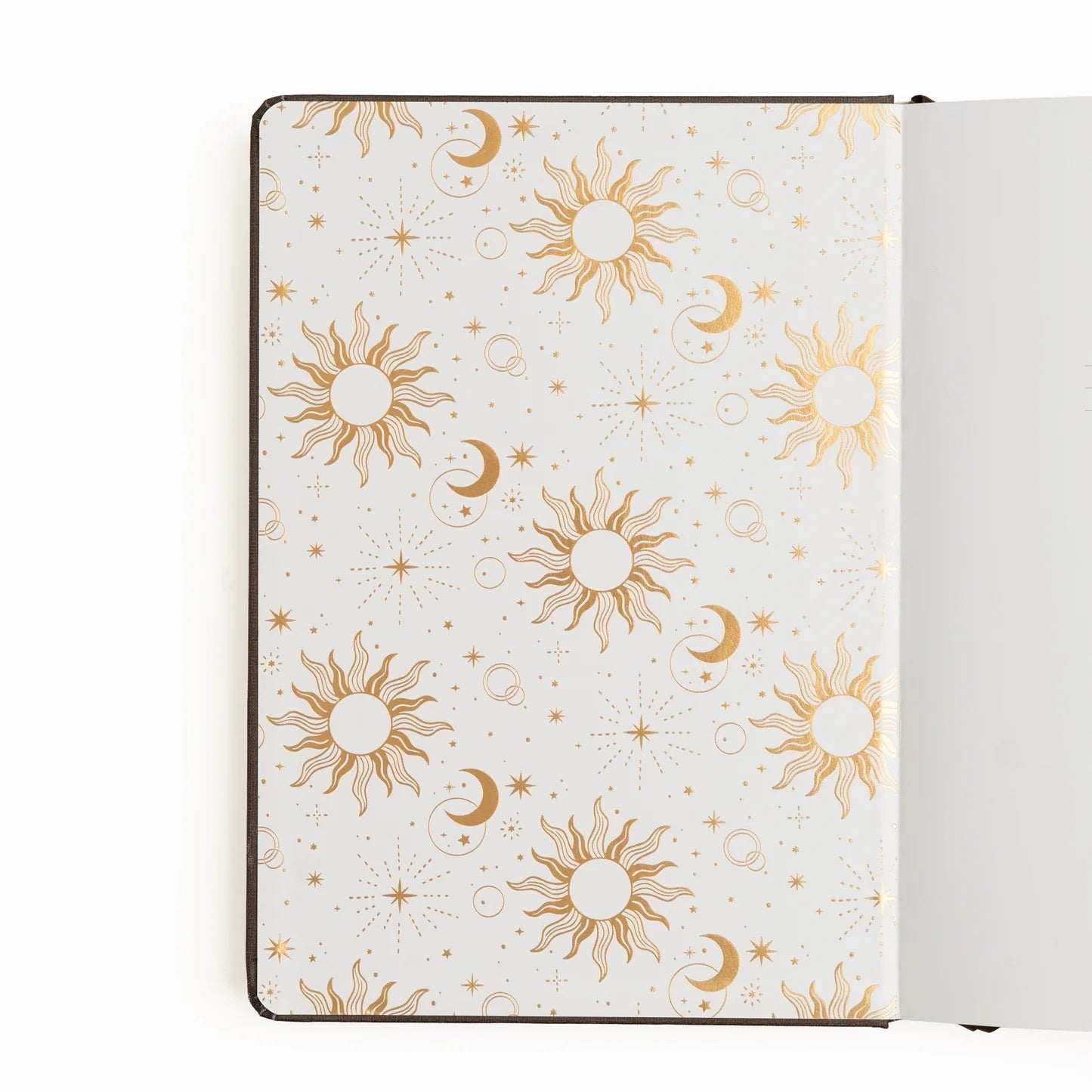 Harvest Moon Notebook celestial patterned inside cover